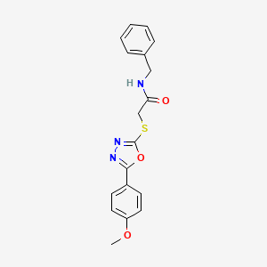 molecular formula C18H17N3O3S B3463330 N-benzyl-2-{[5-(4-methoxyphenyl)-1,3,4-oxadiazol-2-yl]thio}acetamide 