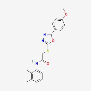 molecular formula C19H19N3O3S B3463337 N-(2,3-dimethylphenyl)-2-{[5-(4-methoxyphenyl)-1,3,4-oxadiazol-2-yl]thio}acetamide 