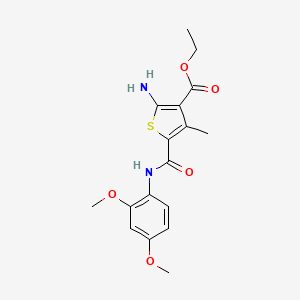 molecular formula C17H20N2O5S B3463338 ethyl 2-amino-5-{[(2,4-dimethoxyphenyl)amino]carbonyl}-4-methyl-3-thiophenecarboxylate 