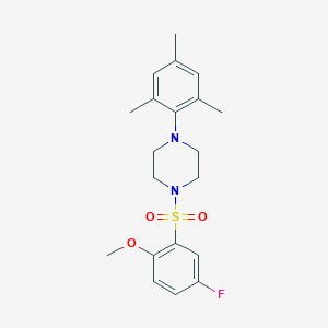molecular formula C20H25FN2O3S B346334 1-[(5-Fluoro-2-methoxyphenyl)sulfonyl]-4-mesitylpiperazine CAS No. 696627-95-9