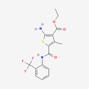 ethyl 2-amino-4-methyl-5-({[2-(trifluoromethyl)phenyl]amino}carbonyl)-3-thiophenecarboxylate