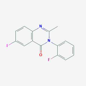 3-(2-fluorophenyl)-6-iodo-2-methyl-4(3H)-quinazolinone