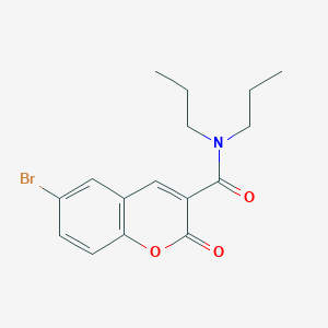 molecular formula C16H18BrNO3 B3463367 6-bromo-2-oxo-N,N-dipropylchromene-3-carboxamide 