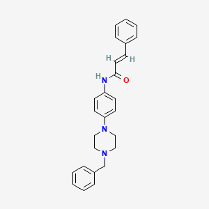 molecular formula C26H27N3O B3463375 N-[4-(4-benzyl-1-piperazinyl)phenyl]-3-phenylacrylamide 