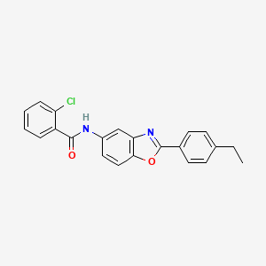 2-chloro-N-[2-(4-ethylphenyl)-1,3-benzoxazol-5-yl]benzamide