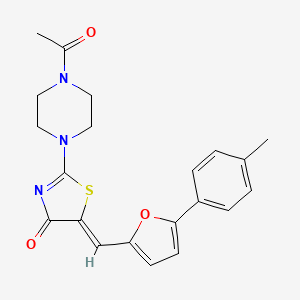 molecular formula C21H21N3O3S B3463418 2-(4-acetyl-1-piperazinyl)-5-{[5-(4-methylphenyl)-2-furyl]methylene}-1,3-thiazol-4(5H)-one 