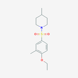 molecular formula C15H23NO3S B346342 1-[(4-Ethoxy-3-methylphenyl)sulfonyl]-4-methylpiperidine 