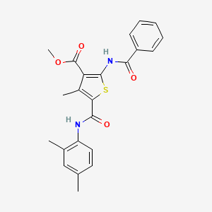 molecular formula C23H22N2O4S B3463436 methyl 2-(benzoylamino)-5-[(2,4-dimethylanilino)carbonyl]-4-methyl-3-thiophenecarboxylate 