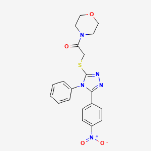 4-({[5-(4-nitrophenyl)-4-phenyl-4H-1,2,4-triazol-3-yl]thio}acetyl)morpholine