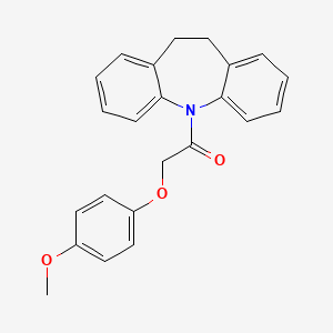 molecular formula C23H21NO3 B3463473 5-[(4-methoxyphenoxy)acetyl]-10,11-dihydro-5H-dibenzo[b,f]azepine 