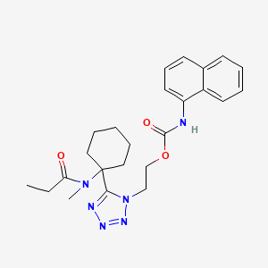 2-(5-{1-[methyl(propionyl)amino]cyclohexyl}-1H-tetrazol-1-yl)ethyl 1-naphthylcarbamate