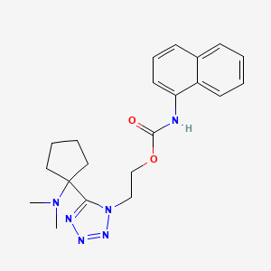 molecular formula C21H26N6O2 B3463483 2-[5-[1-(dimethylamino)cyclopentyl]tetrazol-1-yl]ethyl N-naphthalen-1-ylcarbamate 