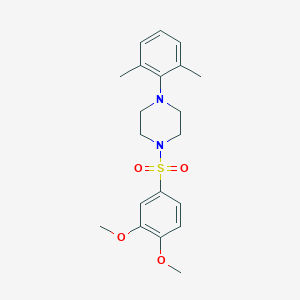 molecular formula C20H26N2O4S B346349 1-(3,4-Dimethoxyphenyl)sulfonyl-4-(2,6-dimethylphenyl)piperazine CAS No. 682762-62-5