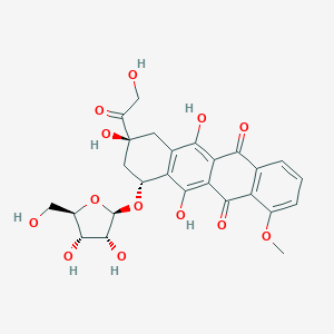 molecular formula C26H26O13 B034635 7-O-Ribofuranosyladriamycinone CAS No. 105444-10-8