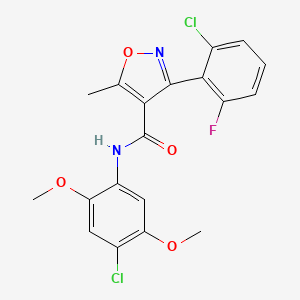 N-(4-chloro-2,5-dimethoxyphenyl)-3-(2-chloro-6-fluorophenyl)-5-methyl-1,2-oxazole-4-carboxamide