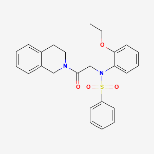 molecular formula C25H26N2O4S B3463511 N-(2-ETHOXYPHENYL)-N-[2-OXO-2-(1,2,3,4-TETRAHYDROISOQUINOLIN-2-YL)ETHYL]BENZENESULFONAMIDE 