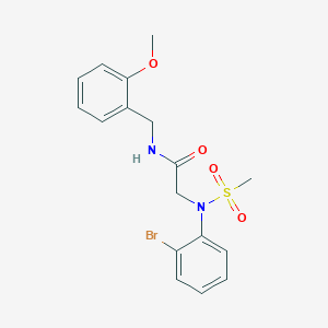 2-(2-bromo-N-methylsulfonylanilino)-N-[(2-methoxyphenyl)methyl]acetamide