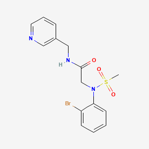 N~2~-(2-bromophenyl)-N~2~-(methylsulfonyl)-N~1~-(3-pyridinylmethyl)glycinamide