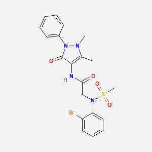 2-[N-(2-BROMOPHENYL)METHANESULFONAMIDO]-N-(1,5-DIMETHYL-3-OXO-2-PHENYL-2,3-DIHYDRO-1H-PYRAZOL-4-YL)ACETAMIDE