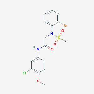 N~2~-(2-bromophenyl)-N~1~-(3-chloro-4-methoxyphenyl)-N~2~-(methylsulfonyl)glycinamide