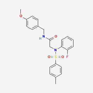 molecular formula C23H23FN2O4S B3463574 N~2~-(2-fluorophenyl)-N~1~-(4-methoxybenzyl)-N~2~-[(4-methylphenyl)sulfonyl]glycinamide 