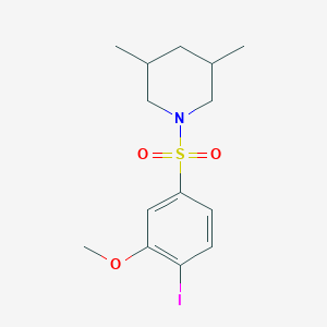 1-(4-Iodo-3-methoxybenzenesulfonyl)-3,5-dimethylpiperidine