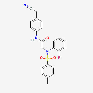 N~1~-[4-(cyanomethyl)phenyl]-N~2~-(2-fluorophenyl)-N~2~-[(4-methylphenyl)sulfonyl]glycinamide