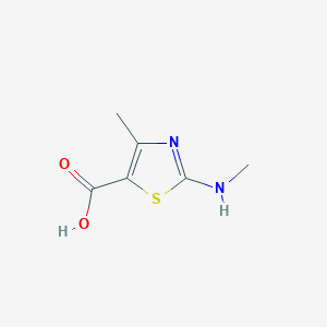 molecular formula C6H8N2O2S B034636 4-甲基-2-(甲基氨基)-1,3-噻唑-5-羧酸 CAS No. 110859-69-3