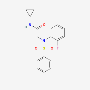 N~1~-cyclopropyl-N~2~-(2-fluorophenyl)-N~2~-[(4-methylphenyl)sulfonyl]glycinamide