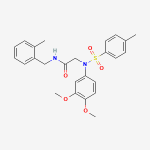 molecular formula C25H28N2O5S B3463608 N~2~-(3,4-dimethoxyphenyl)-N~1~-(2-methylbenzyl)-N~2~-[(4-methylphenyl)sulfonyl]glycinamide 