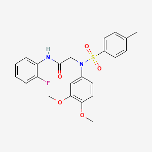 N~2~-(3,4-dimethoxyphenyl)-N~1~-(2-fluorophenyl)-N~2~-[(4-methylphenyl)sulfonyl]glycinamide