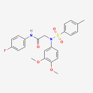 N~2~-(3,4-dimethoxyphenyl)-N~1~-(4-fluorophenyl)-N~2~-[(4-methylphenyl)sulfonyl]glycinamide