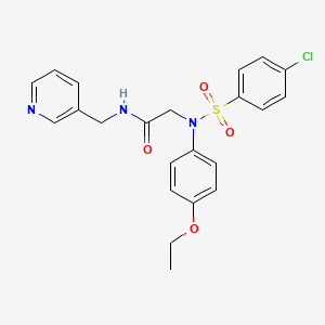 molecular formula C22H22ClN3O4S B3463630 N~2~-[(4-chlorophenyl)sulfonyl]-N~2~-(4-ethoxyphenyl)-N~1~-(3-pyridinylmethyl)glycinamide 