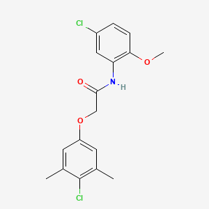 molecular formula C17H17Cl2NO3 B3463645 2-(4-chloro-3,5-dimethylphenoxy)-N-(5-chloro-2-methoxyphenyl)acetamide 