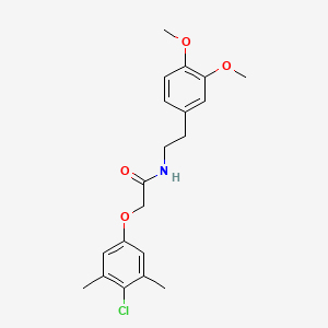 2-(4-chloro-3,5-dimethylphenoxy)-N-[2-(3,4-dimethoxyphenyl)ethyl]acetamide