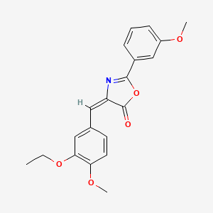 molecular formula C20H19NO5 B3463659 4-(3-ethoxy-4-methoxybenzylidene)-2-(3-methoxyphenyl)-1,3-oxazol-5(4H)-one 