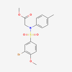 methyl 2-(N-(3-bromo-4-methoxyphenyl)sulfonyl-4-methylanilino)acetate