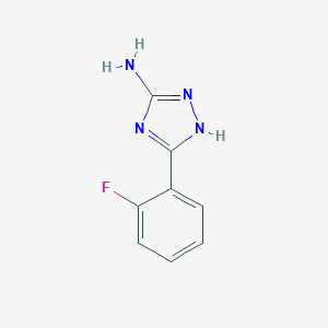 molecular formula C8H7FN4 B346368 5-(2-fluorophenyl)-4H-1,2,4-triazol-3-amine CAS No. 313662-92-9