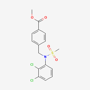 molecular formula C16H15Cl2NO4S B3463691 methyl 4-{[(2,3-dichlorophenyl)(methylsulfonyl)amino]methyl}benzoate 