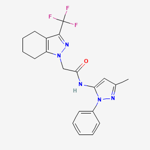 N-(3-methyl-1-phenyl-1H-pyrazol-5-yl)-2-[3-(trifluoromethyl)-4,5,6,7-tetrahydro-1H-indazol-1-yl]acetamide