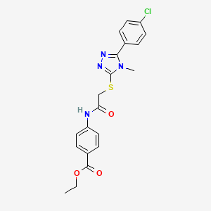 ethyl 4-[({[5-(4-chlorophenyl)-4-methyl-4H-1,2,4-triazol-3-yl]sulfanyl}acetyl)amino]benzoate