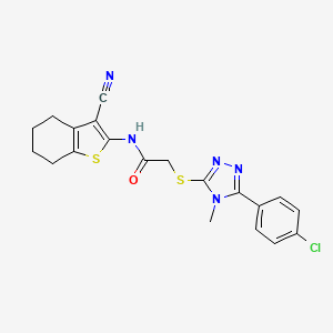 2-{[5-(4-chlorophenyl)-4-methyl-4H-1,2,4-triazol-3-yl]thio}-N-(3-cyano-4,5,6,7-tetrahydro-1-benzothien-2-yl)acetamide