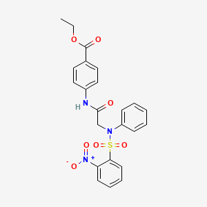 ethyl 4-({N-[(2-nitrophenyl)sulfonyl]-N-phenylglycyl}amino)benzoate