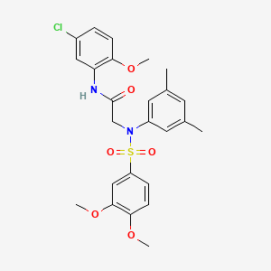 N~1~-(5-chloro-2-methoxyphenyl)-N~2~-[(3,4-dimethoxyphenyl)sulfonyl]-N~2~-(3,5-dimethylphenyl)glycinamide