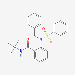 molecular formula C24H26N2O3S B3463822 2-[benzyl(phenylsulfonyl)amino]-N-(tert-butyl)benzamide 