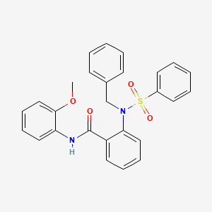 molecular formula C27H24N2O4S B3463828 2-[benzyl(phenylsulfonyl)amino]-N-(2-methoxyphenyl)benzamide 