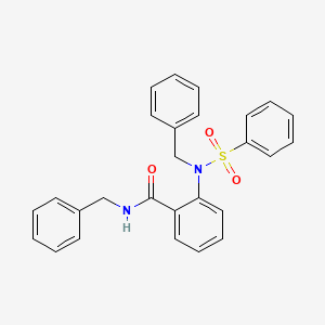 molecular formula C27H24N2O3S B3463836 N-benzyl-2-[benzyl(phenylsulfonyl)amino]benzamide 