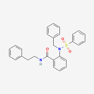 molecular formula C28H26N2O3S B3463837 2-[benzyl(phenylsulfonyl)amino]-N-(2-phenylethyl)benzamide 