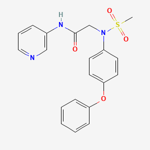 molecular formula C20H19N3O4S B3463848 2-[N-(4-PHENOXYPHENYL)METHANESULFONAMIDO]-N-(PYRIDIN-3-YL)ACETAMIDE 