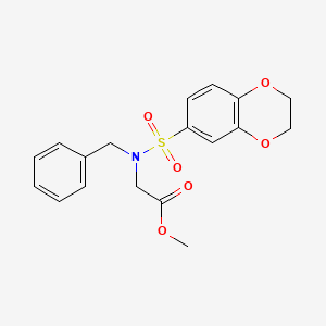 methyl N-benzyl-N-(2,3-dihydro-1,4-benzodioxin-6-ylsulfonyl)glycinate